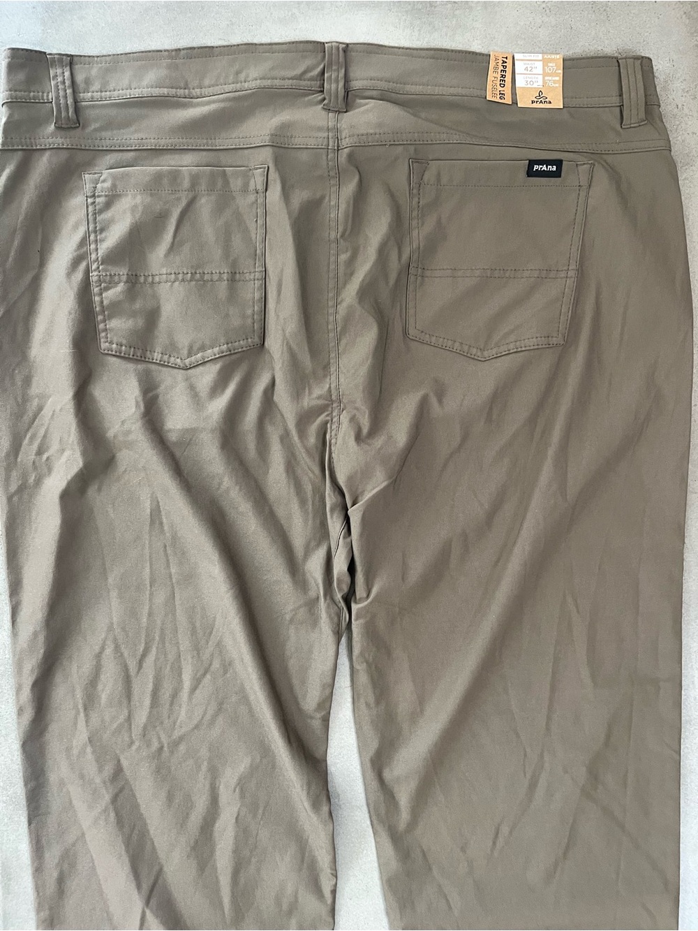 prAna Brion Slim Pant II Men’s 42x30 Mud Brown ReZion Stretch Hiking Active NWT - Picture 7 of 7